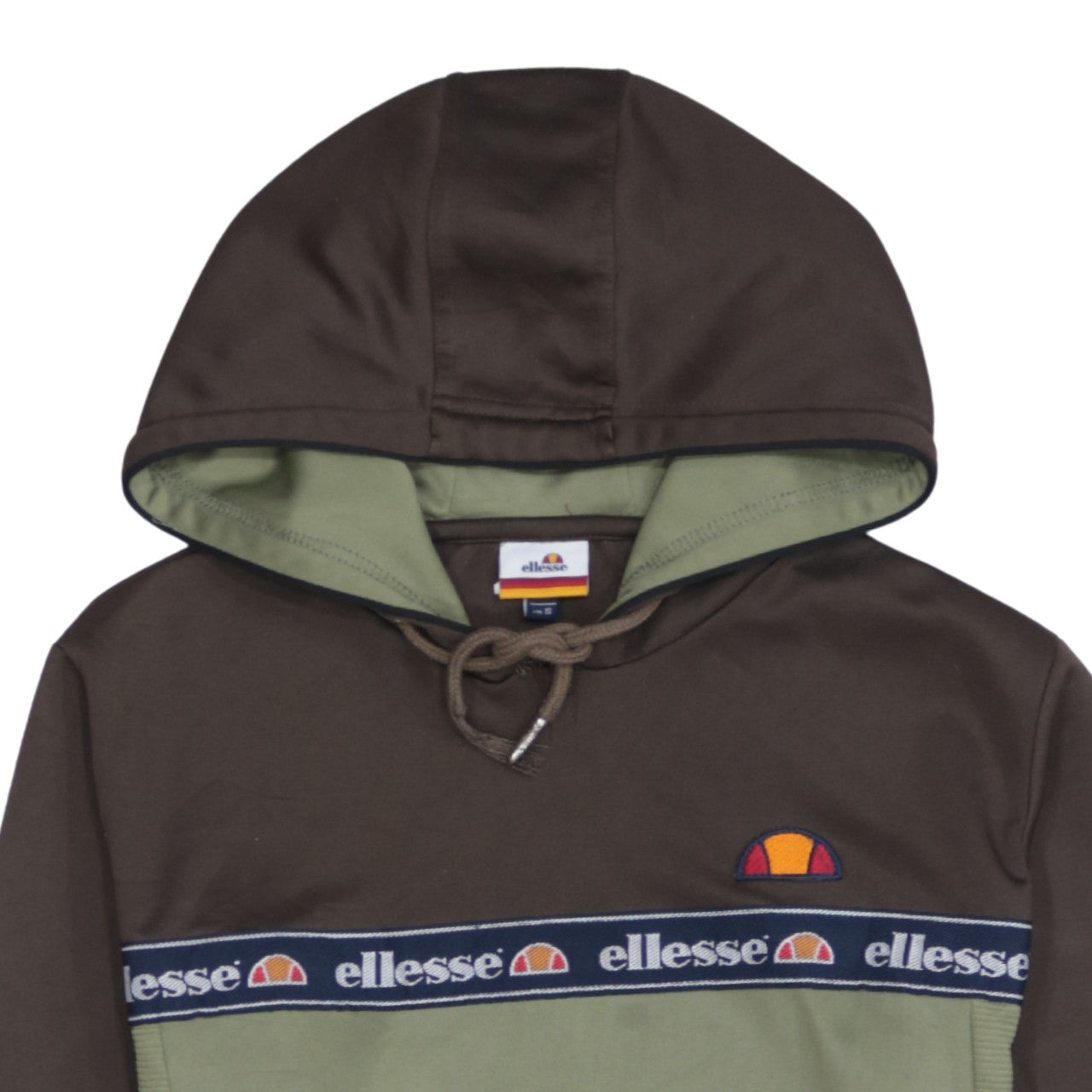 Ellesse Men's Green Pullover Hoodie S Regular Fit Logo Sportswear