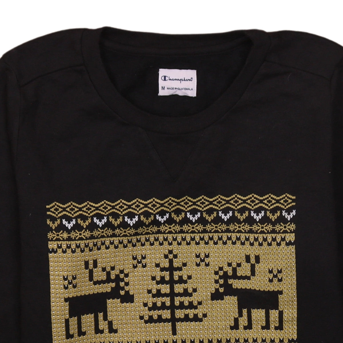 Champion Men's Black Christmas Purdue Graphic Sweatshirt M