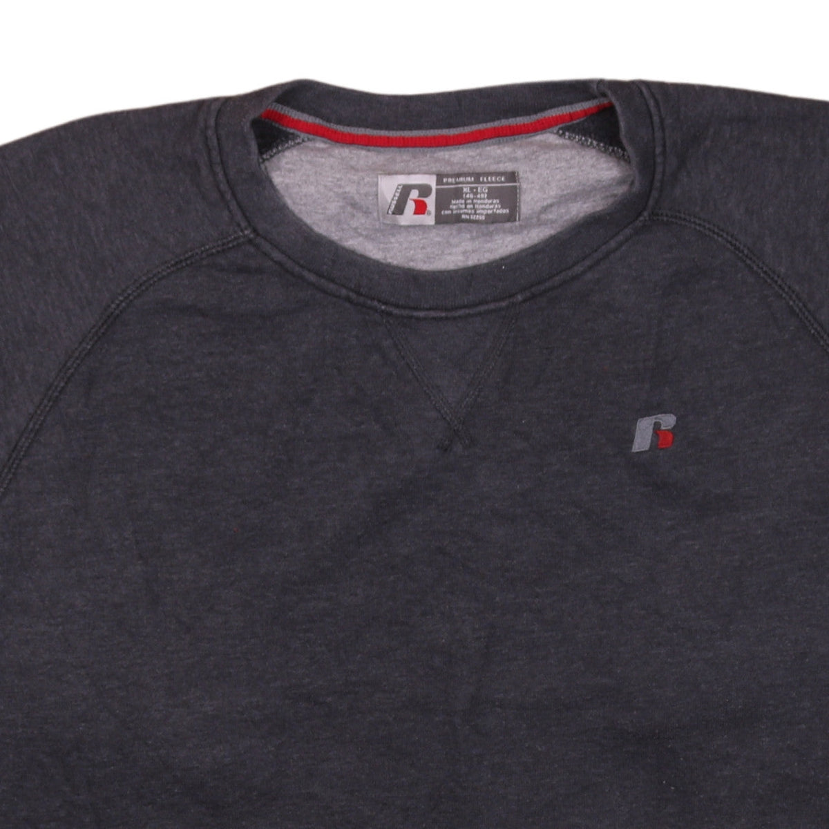 Russell Men’s Grey XL Crew Neck Fleece Sweatshirt Pullover
