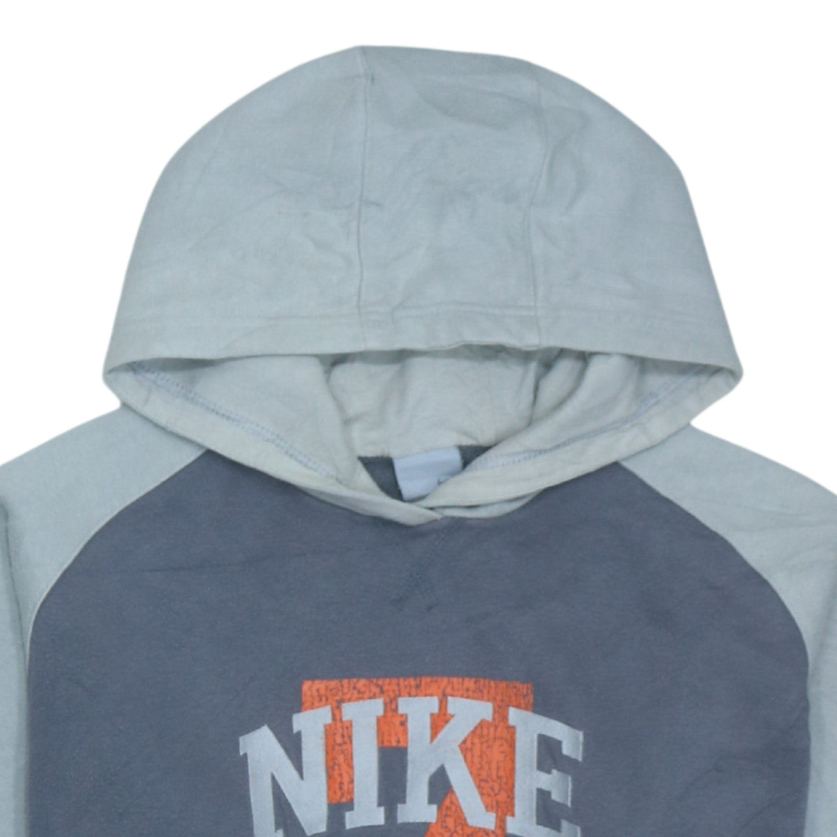Nike Boys Blue Hoodie L 12-13 Years Pullover Graphic Print Cotton Blend