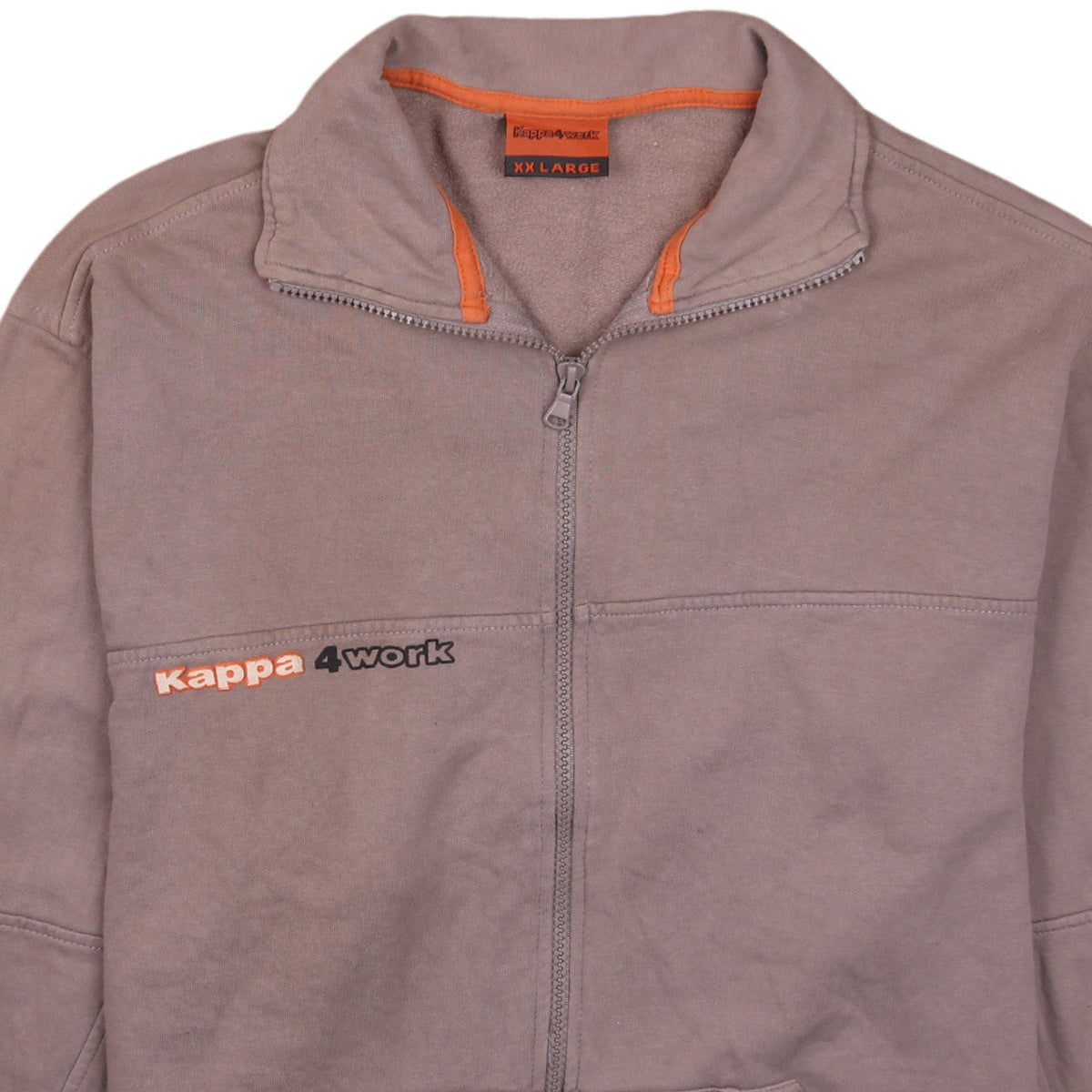Kappa 4 Work Mens Brown 2XL Full Zip Sweatshirt Fleece