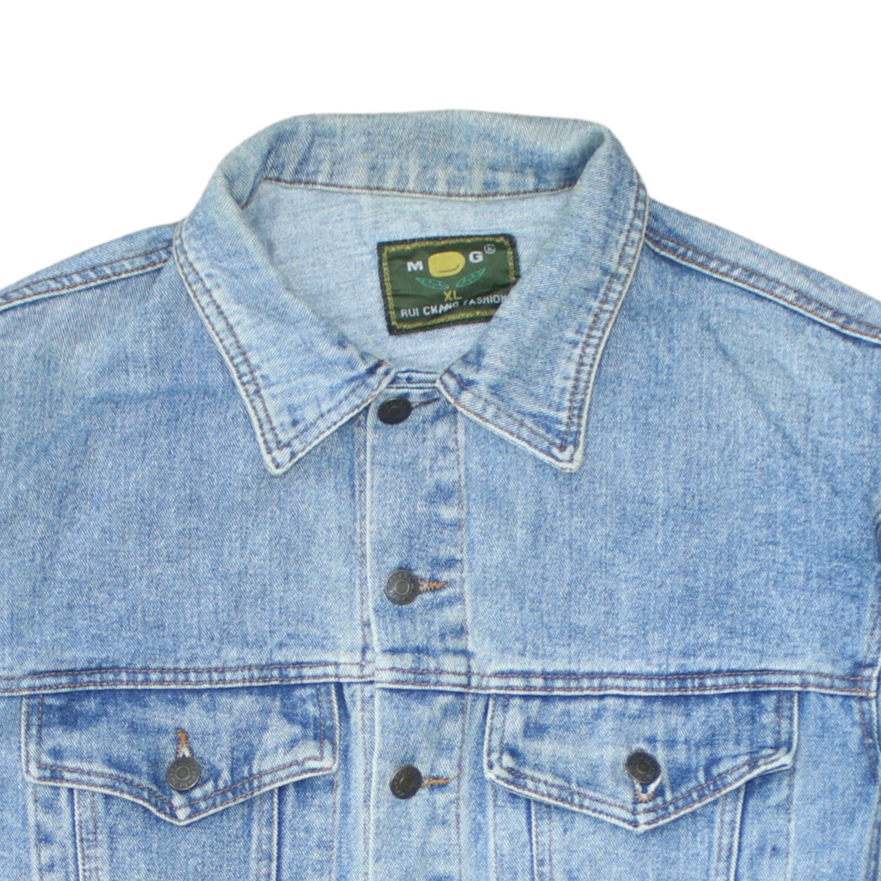 Rui Chuang Fashion Women Blue Denim Button Jacket XL