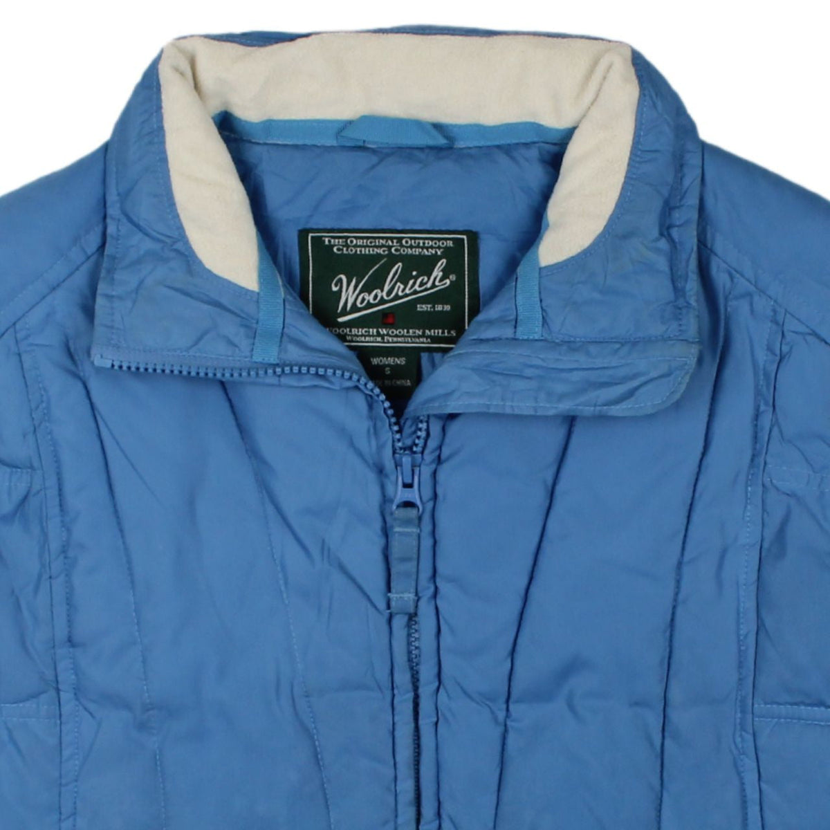 Woolrich Womens Blue Quilted Puffer Waistcoat Size S
