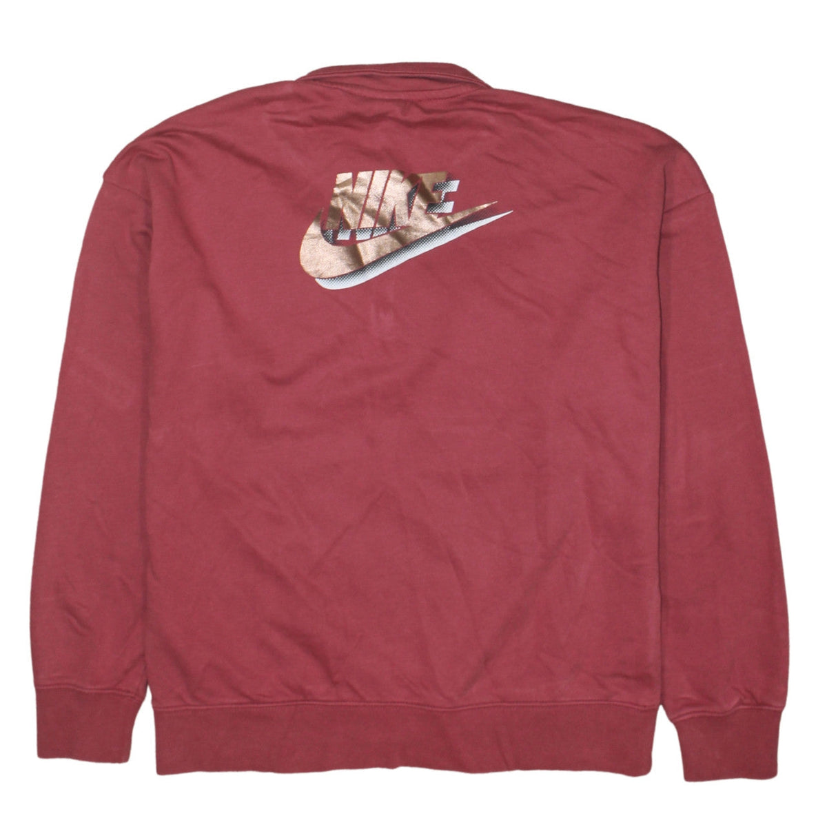 Nike Womens Red XS 1/4 Zip Oversized Sweatshirt Pullover