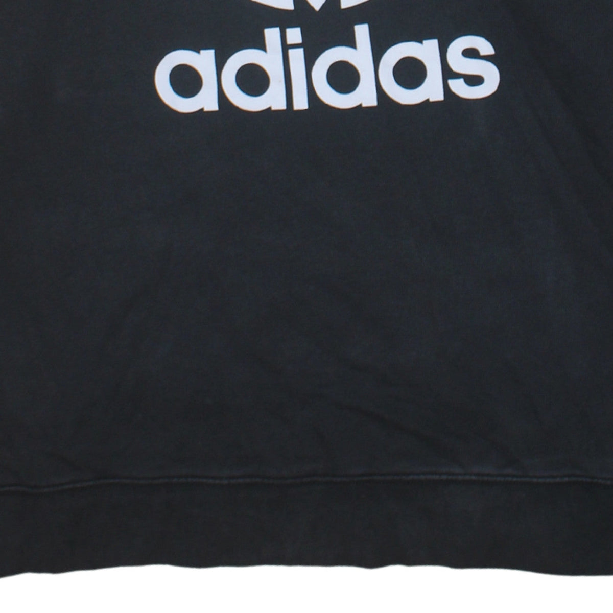 Adidas Women Black Crew Neck Pullover Sweatshirt UK 10 Logo Print