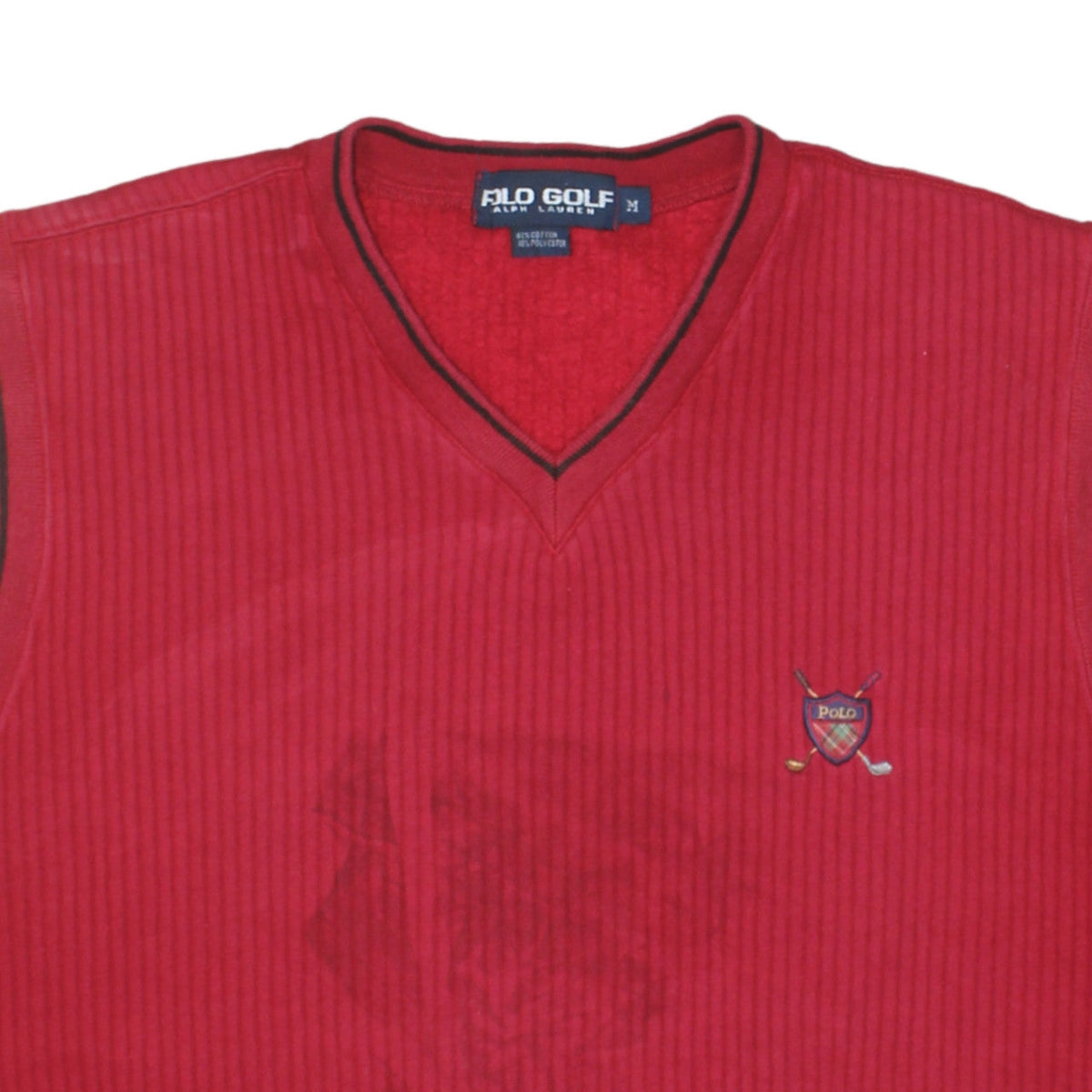 Polo Ralph Lauren Men's Red Cotton Knit Golf Vest M Classic Fit