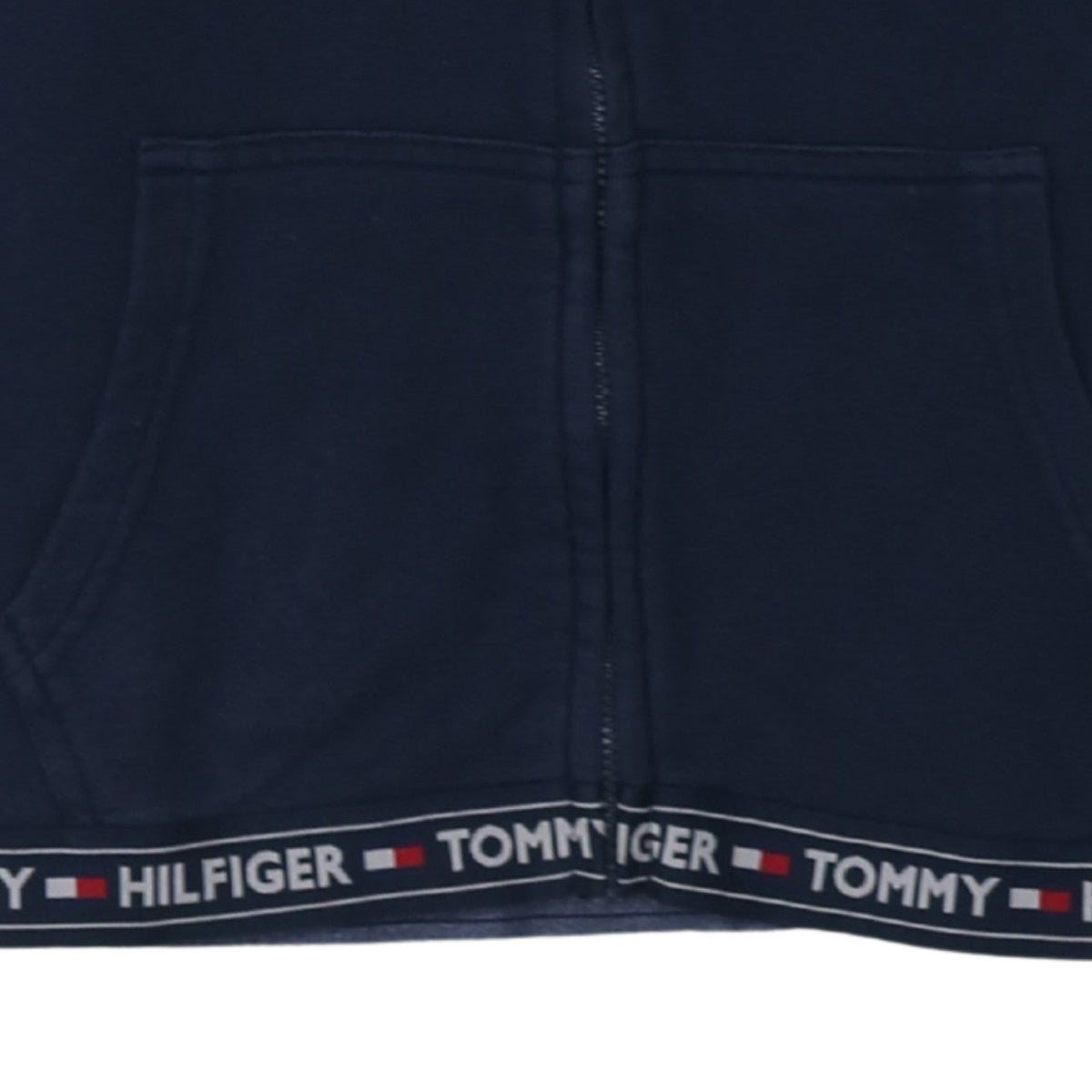 Tommy Hilfiger Women's Navy Full Zip Hoodie Size S Cotton Blend