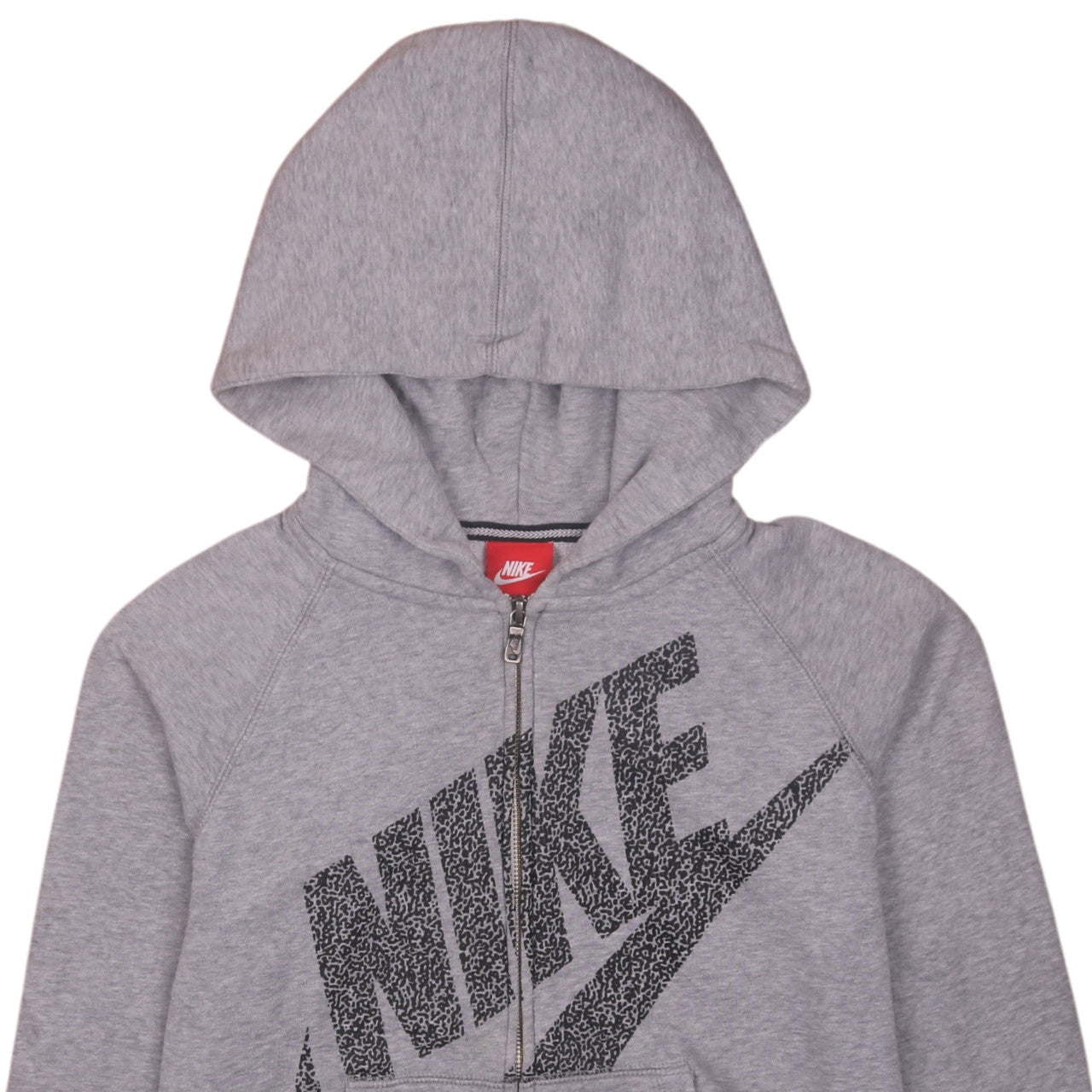 Nike Womens Grey Full Zip Hoodie XS Classic Logo Sweatshirt