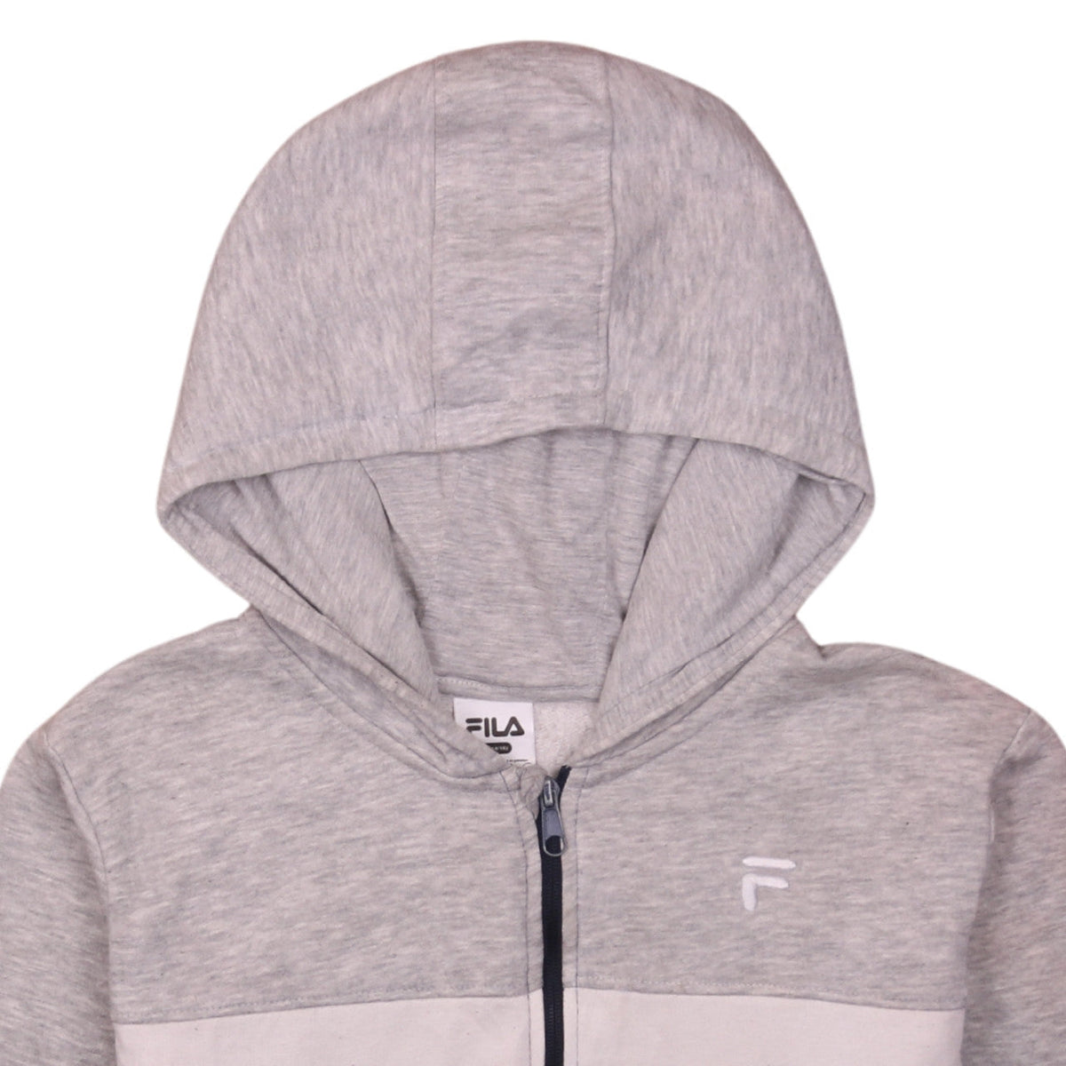 Fila Teens Grey Blue Colourblock Full Zip Hoodie L (14/16)