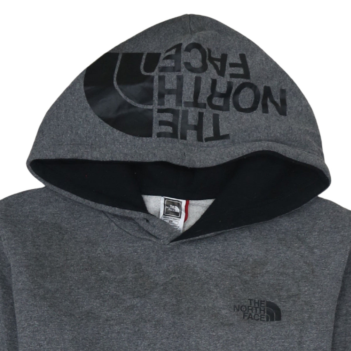 The North Face Men's Grey Pullover Hoodie Small Logo Outdoor Sweatshirt