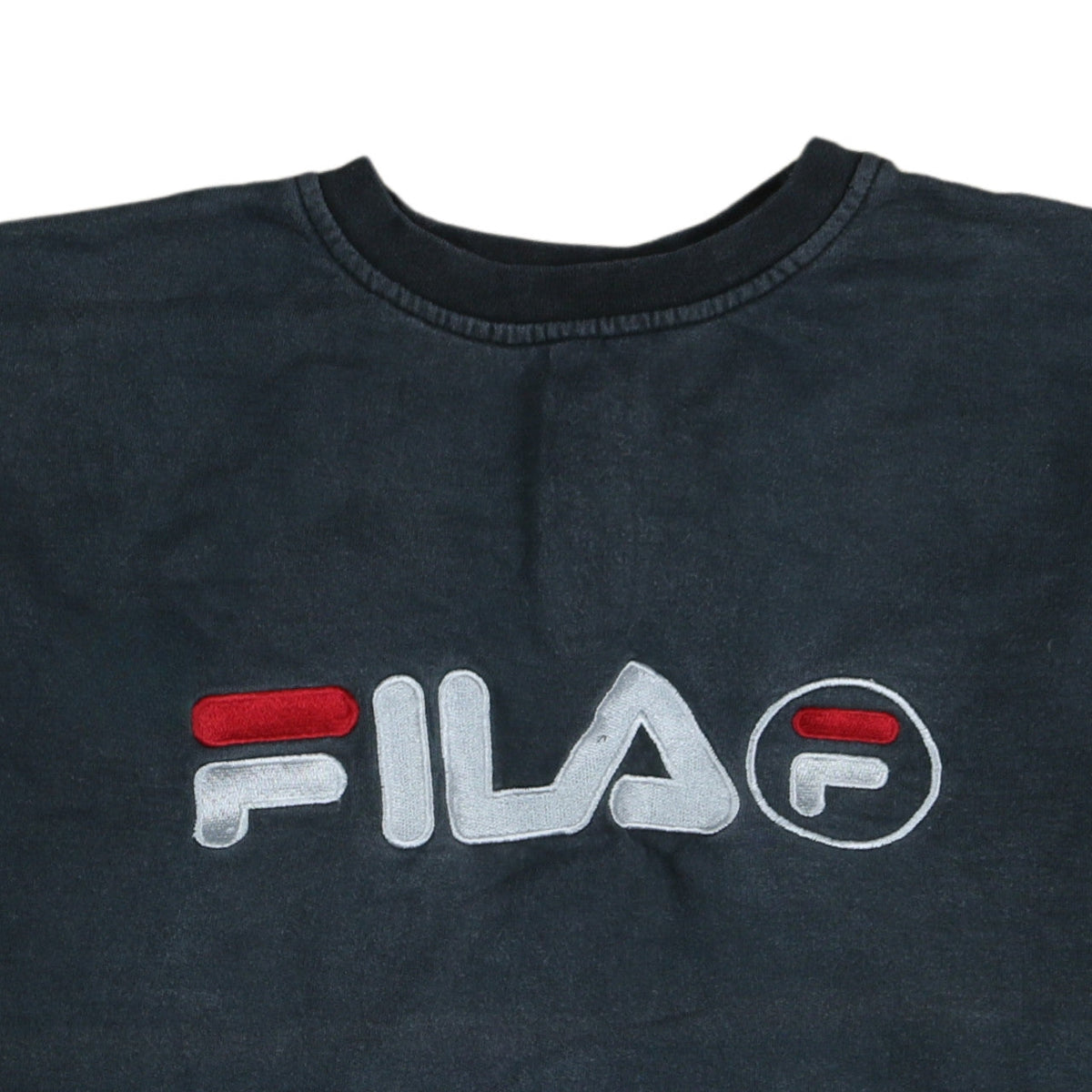 Fila Men's Black 2XL Pullover Sweatshirt Embroidered Logo