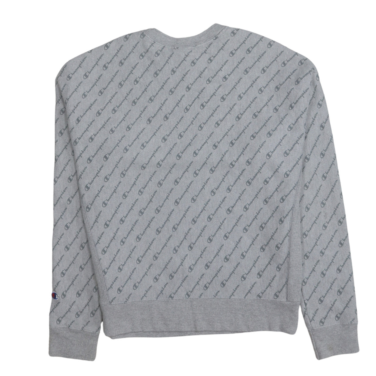 Champion Men's Grey Reverse Weave Logo Pullover Sweatshirt Size L