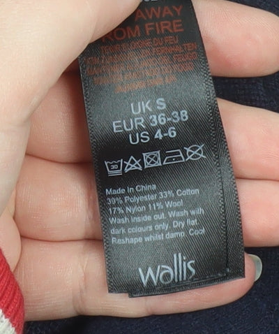 Wallis Women’s Black Long Sleeve Open Knit Cardigan Size S