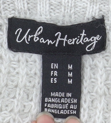 Urban Heritage Women's Grey Chunky Knit Cardigan Size M