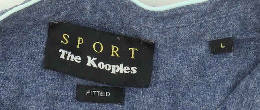 The Kooples Sport Men Blue Slim Fit Polo Shirt Size L