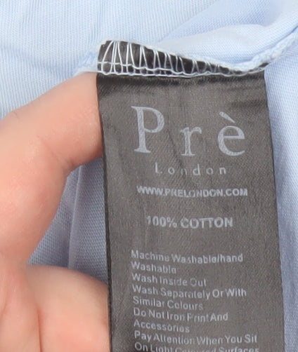 Prè London Men's Blue XS Cotton Sleeveless Tank Top