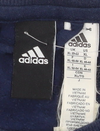 Adidas Men's Blue XL Pullover Crew Neck Sweatshirt
