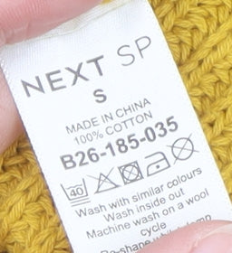 Next Women’s Yellow Cotton Chunky Knit Jumper Size S