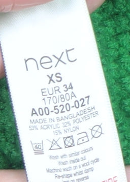 Next Women's Green Cable-Knit V-Neck Jumper XS