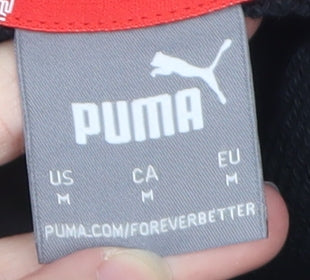Puma Women's Black Cropped Pullover Hoodie Size M