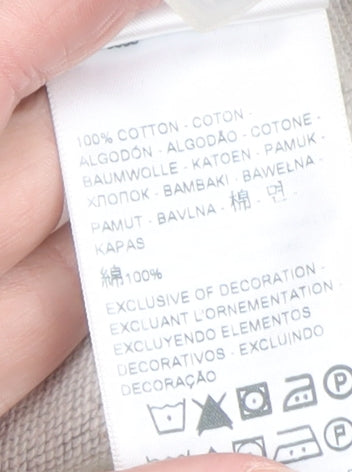 Levi’s Women Grey Floral Sleeve Cotton Pullover Sweatshirt Size S