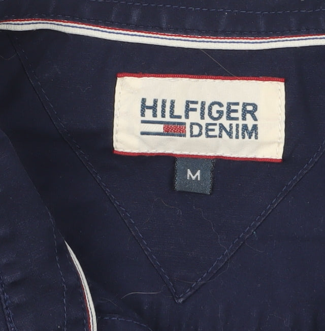 Hilfiger Denim Men's Blue Long Sleeve Button-Up Shirt M
