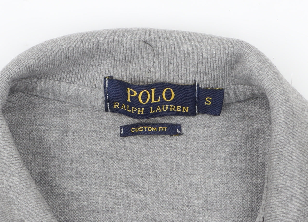 Ralph Lauren Men's Grey Custom Fit Polo Shirt Size S