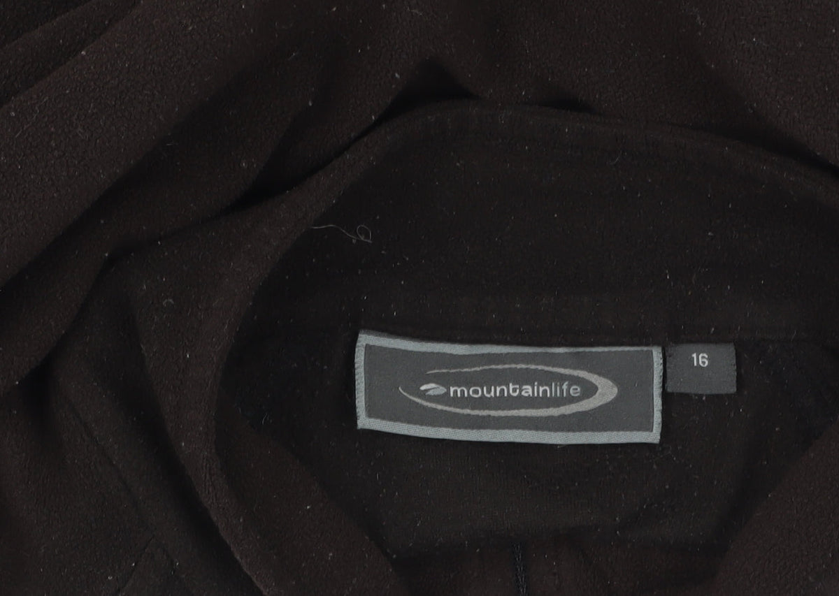Mountain Life Men's Black Fleece 1/2 Zip Pullover Sweatshirt L