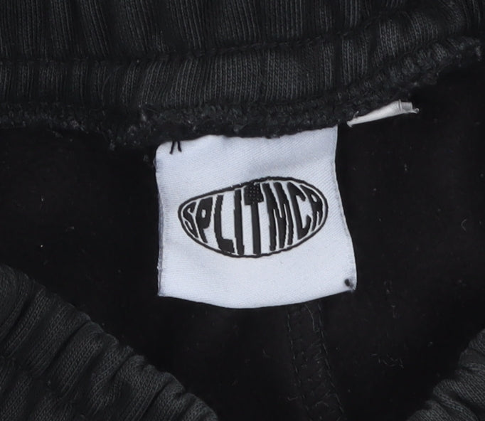 Split MCR Men's Black Fleece Sweatpants Size S Elastic Waist