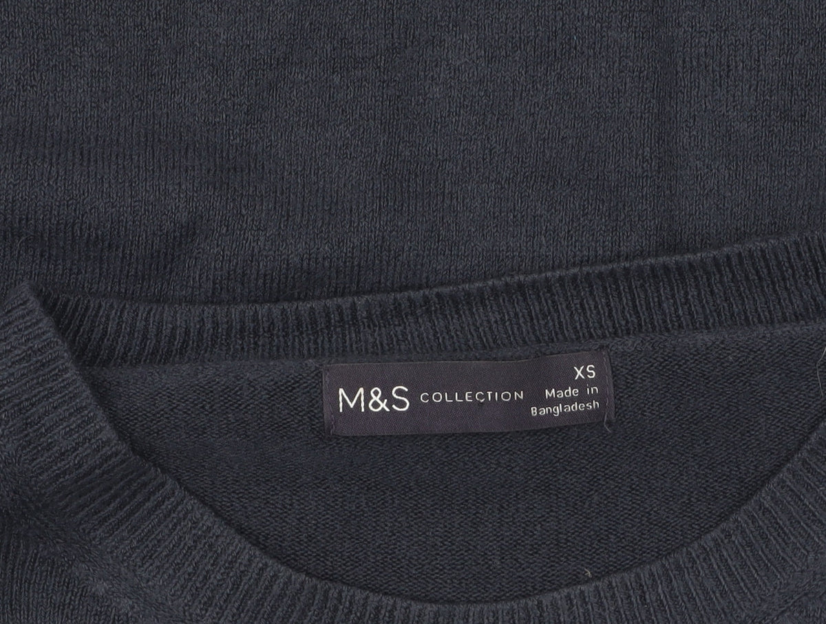 Marks & Spencer Womens Black Sequin Star Jumper XS