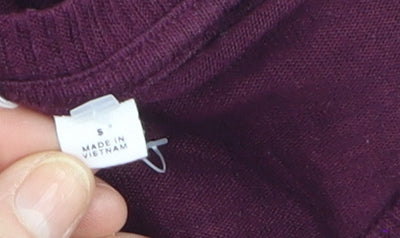 GAP Womens Purple Crew Neck Long Sleeve Pullover Jumper Size S