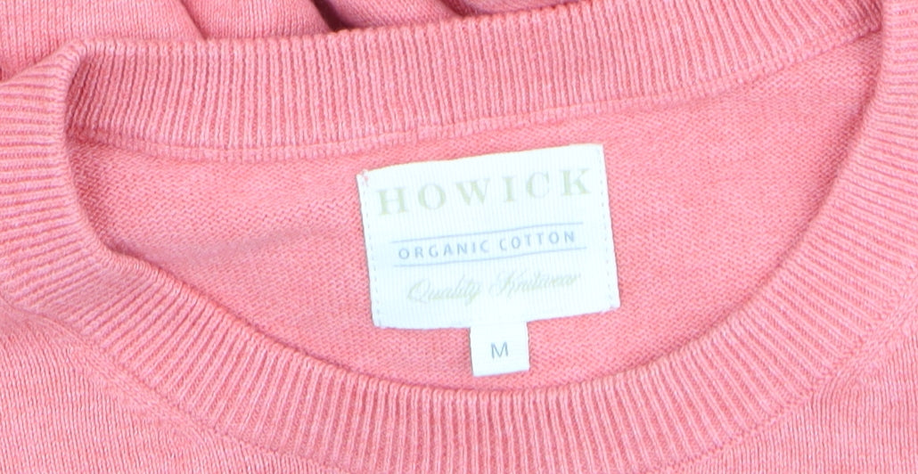 Howick Women Pink Cotton Crew Neck Jumper Size M