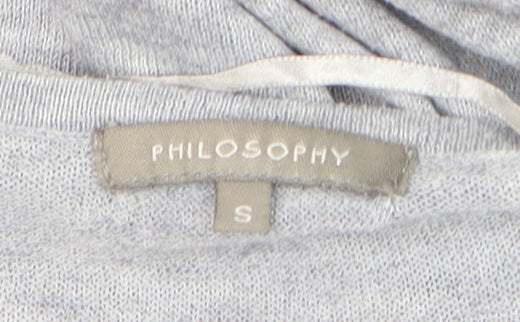 Philosophy Womens Grey Small Crew Neck Long Sleeve Pullover Jumper