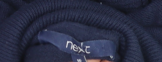Next Women Blue Roll Neck Long Sleeve Jumper Size 16