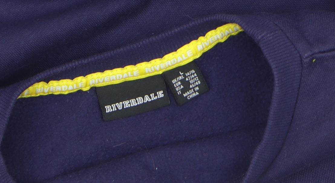 Riverdale Men’s Blue Pullover Sweatshirt L Graphic College Style