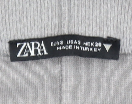 Zara Women Grey Knit Midi Pencil Skirt Size S