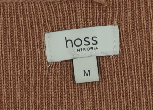 Hoss Intropia Women's Beige Wool Blend Open Cardigan M
