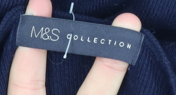 Marks & Spencer Women Blue Cardigan M Long Sleeve Knit