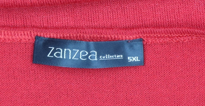 Zanzea Women Red Plus Size 5XL Wrap V-Neck Lightweight Jumper