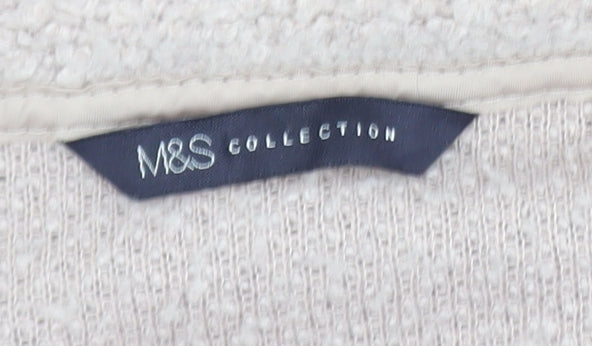 Marks and Spencer Women Pink Size 20 Knit Mid-Length Open Coatigan