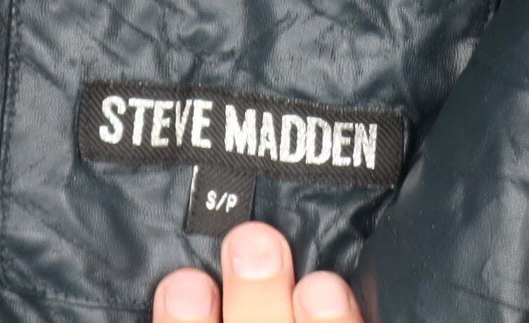 Steve Madden Women's Black Puffer Jacket Size S Winter Quilted Coat