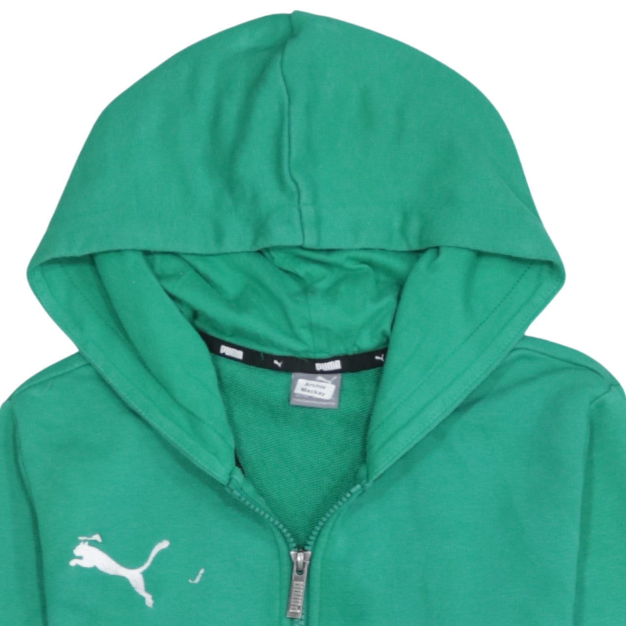 Puma Boys Green Full Zip Fleece Hoodie 13-14 Years Excellent Condition