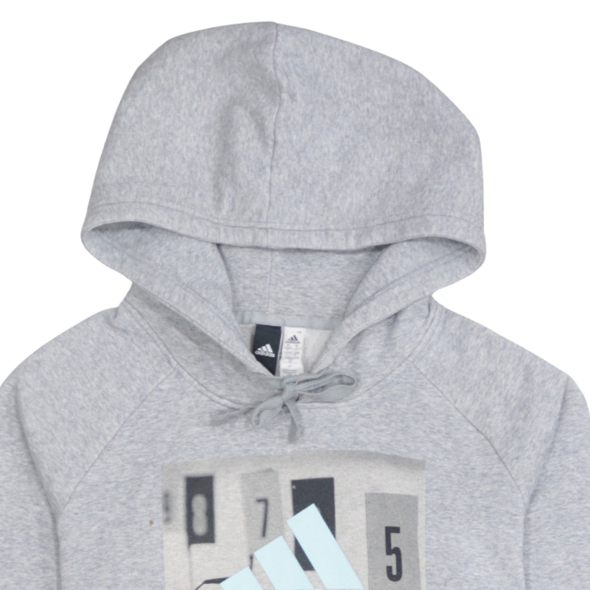 Adidas Women’s Grey Pullover Hoodie Small Biathlon Graphic Print