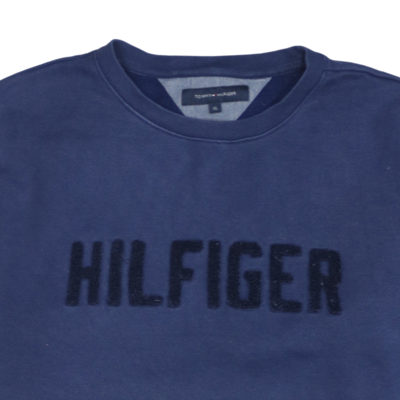 Tommy Hilfiger Men Blue XL Pullover Sweatshirt Classic Logo Crew Neck