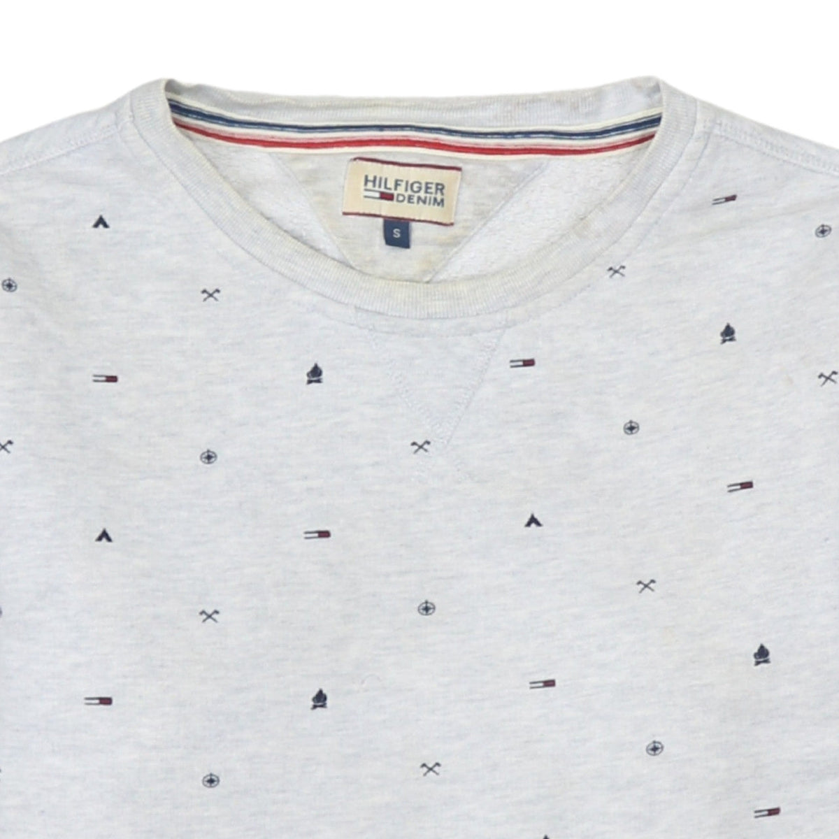 Tommy Hilfiger Men’s Grey Small Logo Sweatshirt Size S
