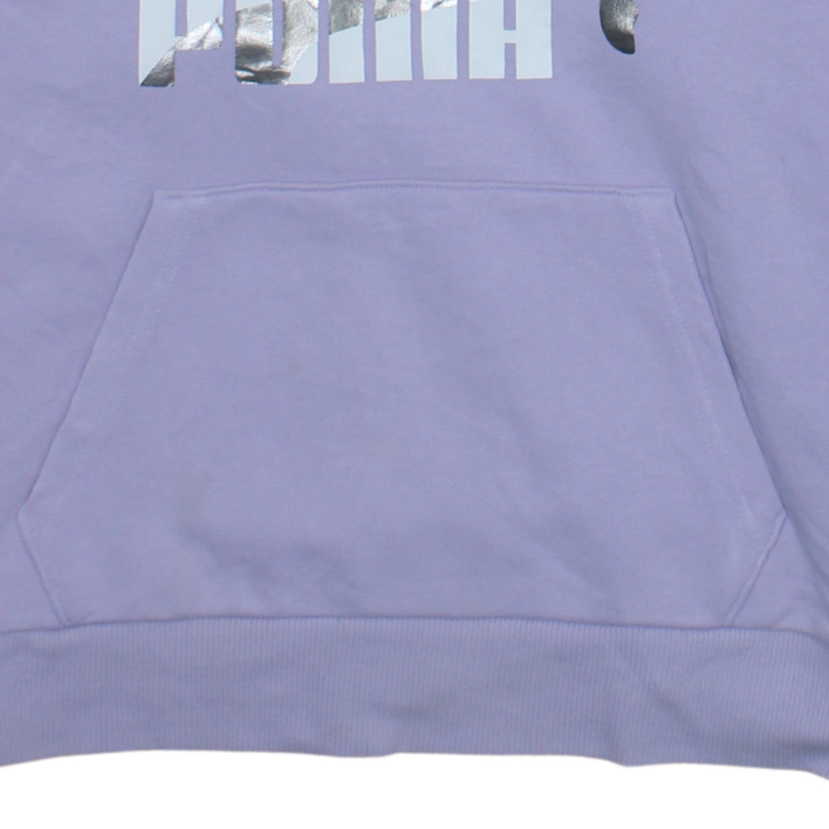 Puma Women’s Purple Hoodie Small Pullover Silver Logo Casual