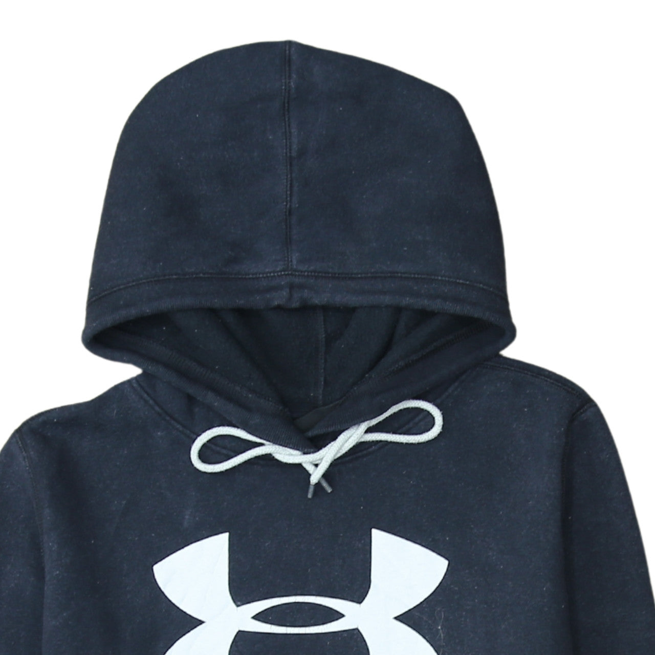 Under Armour Mens Black Pullover Hoodie Size L Loose Fit Fleece