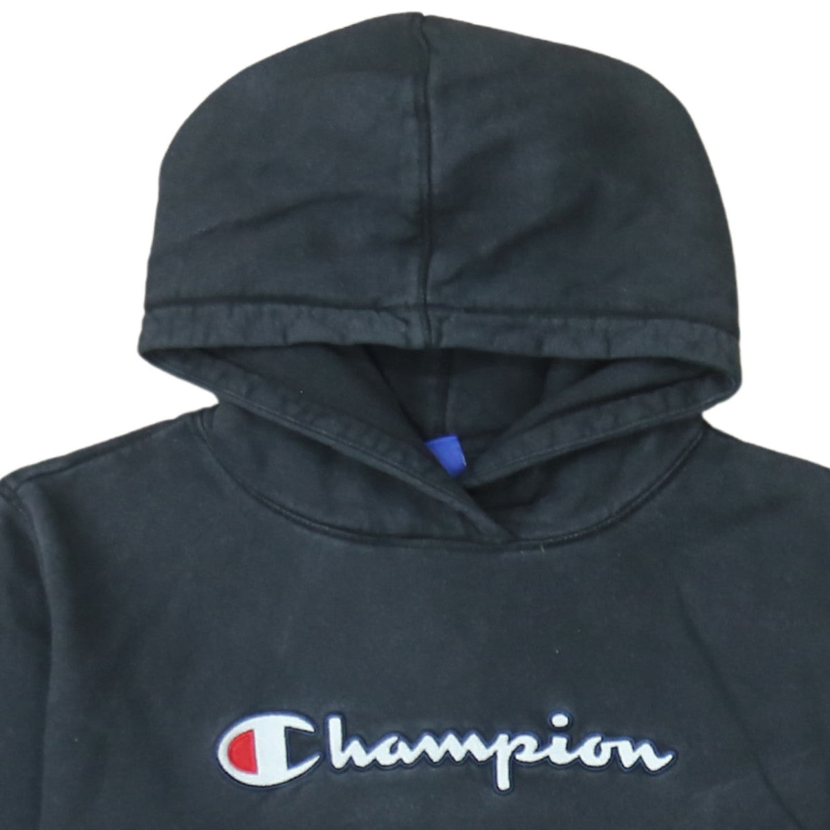 Champion Boys Black Large Pullover Hoodie Cotton Embroidered Logo