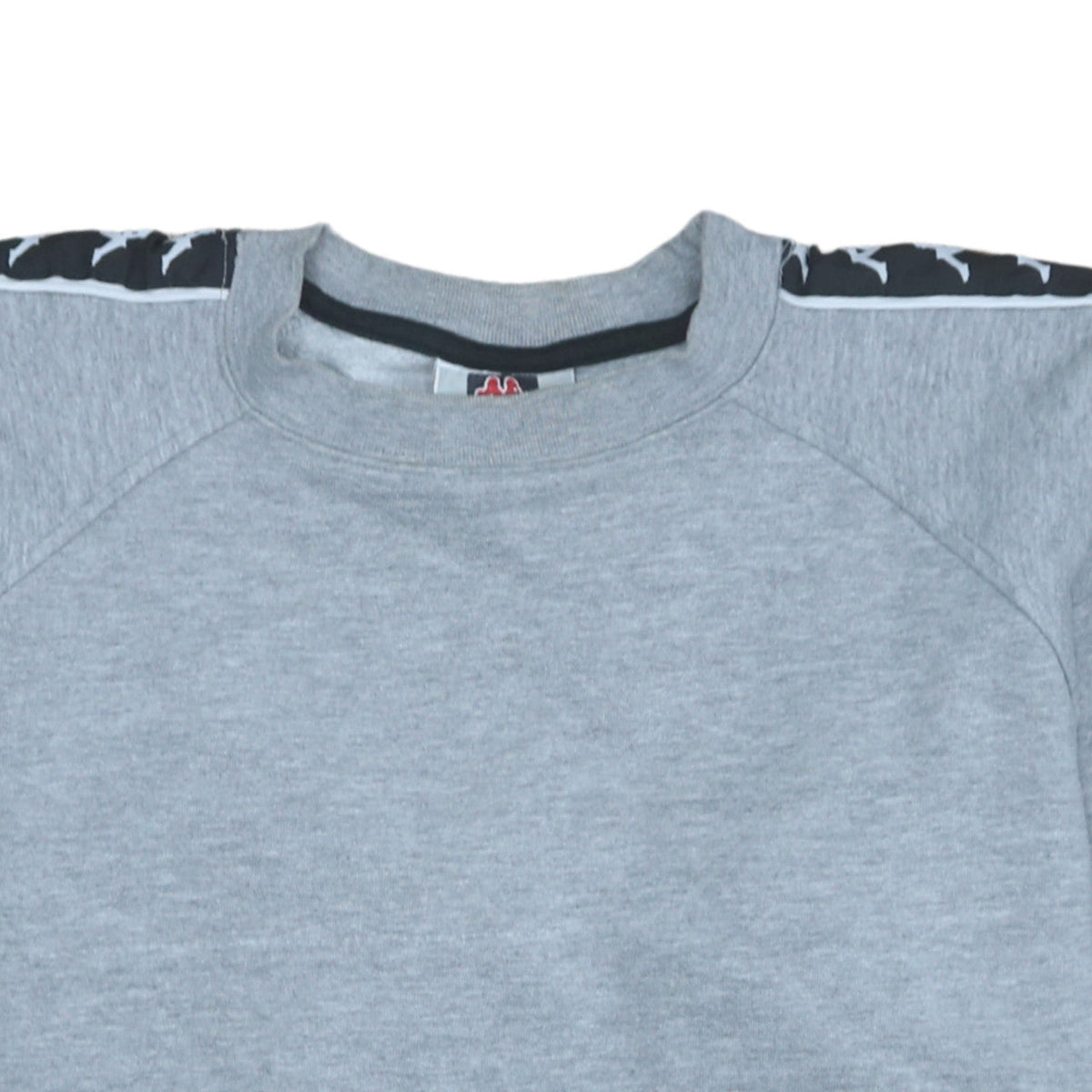 Kappa Womens Grey Logo Tape Sweatshirt Large Casual Pullover