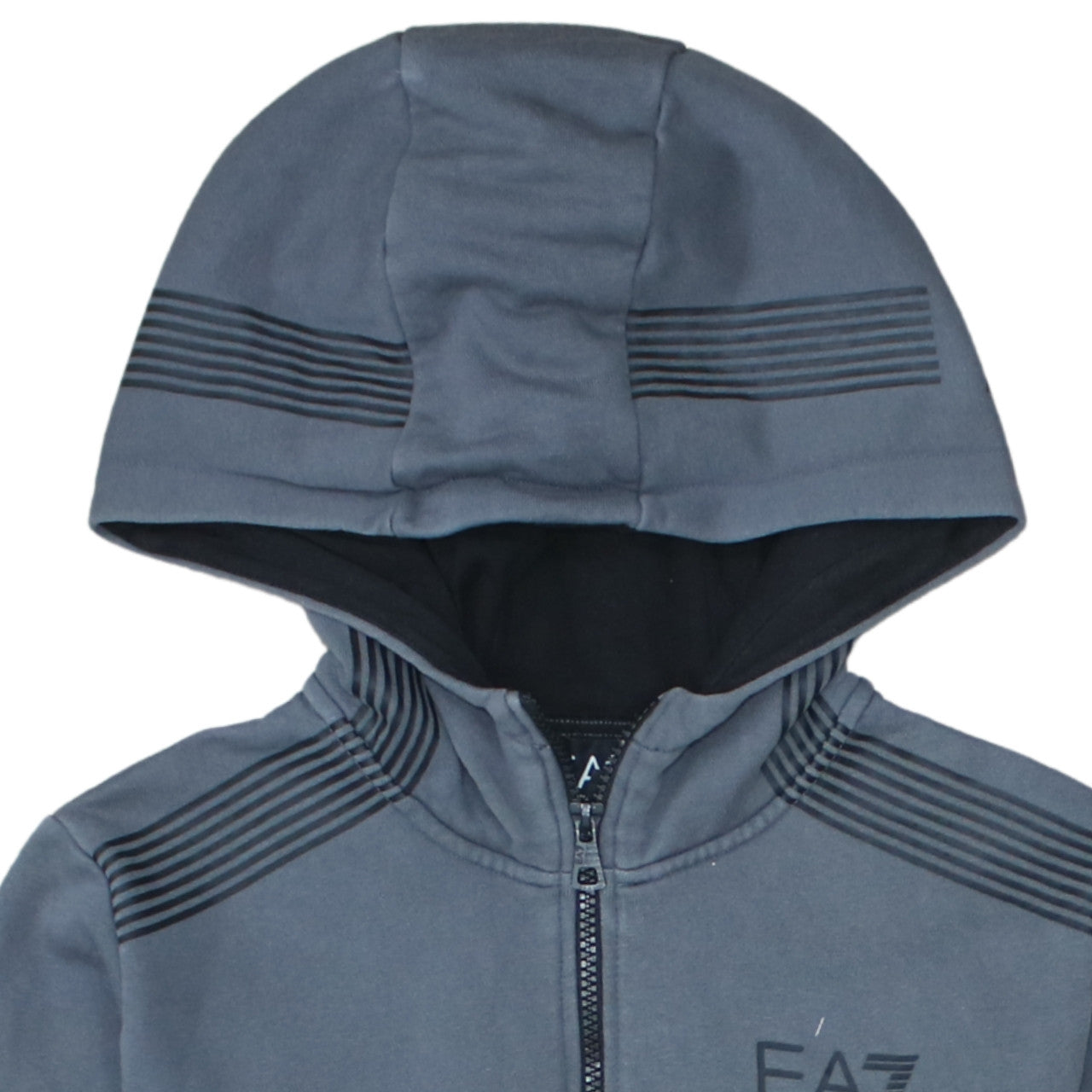 Emporio Armani EA7 Boys Grey Hoodie 14 Years 1/4 Zip Fleece Pullover